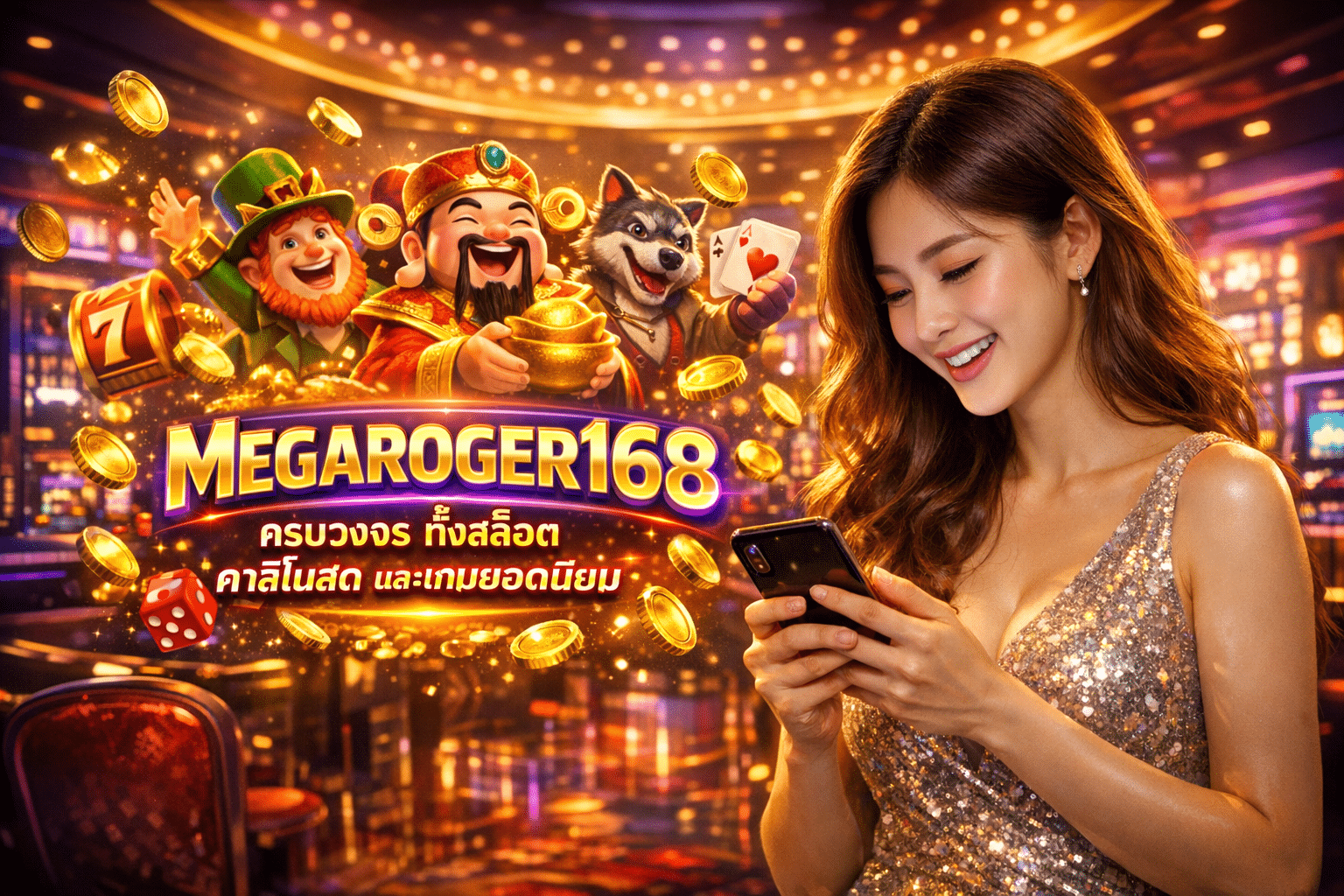 MEGAROGER168 ครบวงจร ทั้งสล็อต คาสิโนสด และเกมยอดนิยม